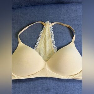 Aerie Light Yellow Lace-Back Bralette